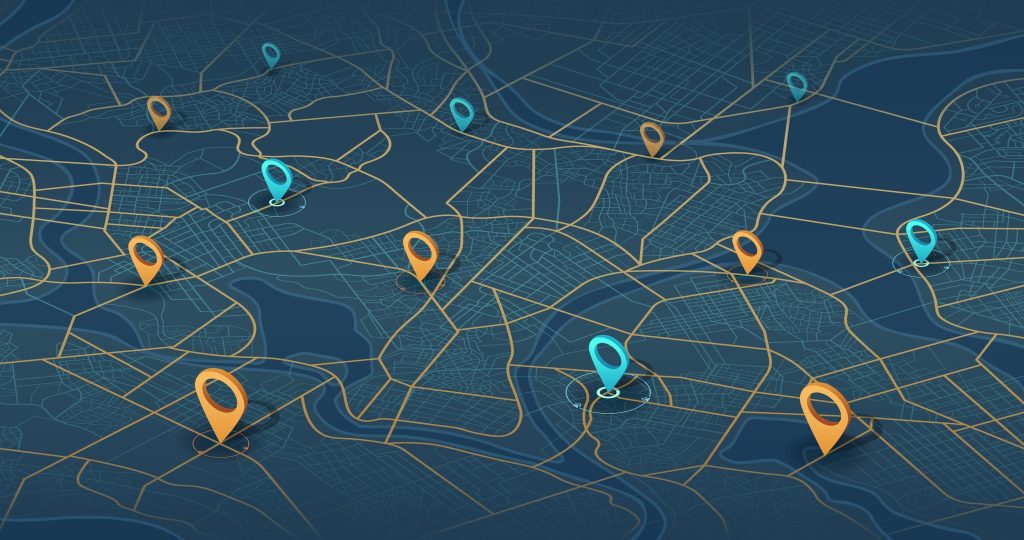 Moving roadmap with map pointers concept