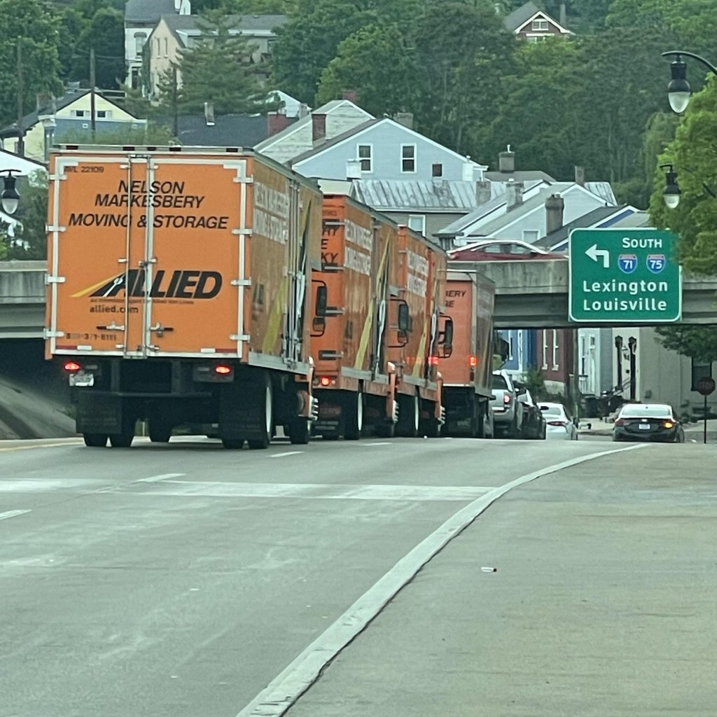 Nelson Markesbery commercial movers in Cincinnati trucks